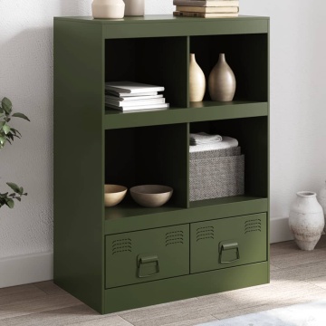 Dulap înalt verde măslină 67x39x95 cm oțel - Img 1