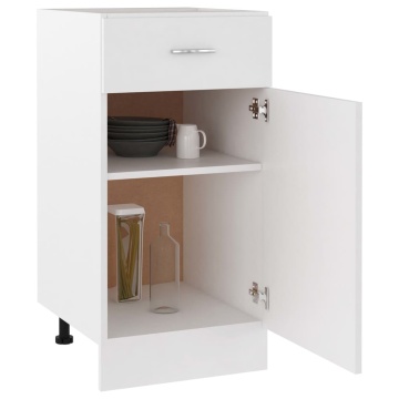 Dulap inferior cu sertar, alb, 40 x 46 x 81,5 cm, PAL - Img 4