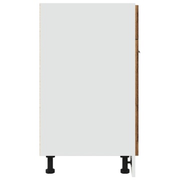 Dulap inferior cu sertar lemn vechi 60x46x81,5cm lemn prelucrat - Img 8