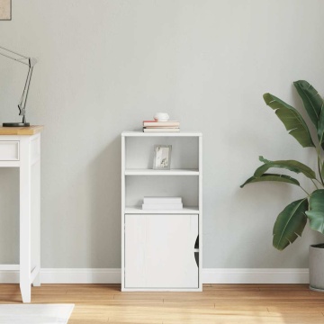 Dulap lateral „ODDA” alb 40x24x79 cm, lemn masiv de pin - Img 3
