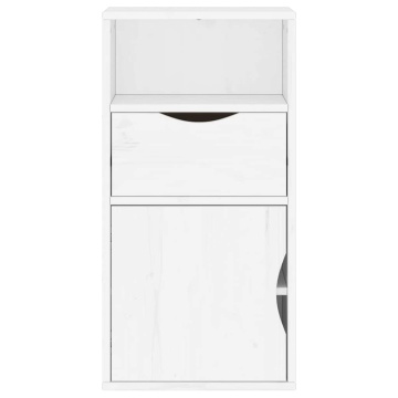 Dulap lateral cu sertar „ODDA” alb 40x24x79cm lemn masiv de pin - Img 5