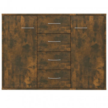 Dulap lateral, stejar fumuriu, 88x30x65 cm, lemn compozit - Img 4