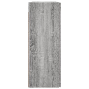 Dulap montat pe perete, gri sonoma, 69,5x34x90 cm - Img 7