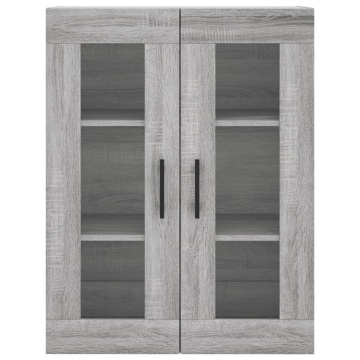 Dulap montat pe perete, gri sonoma, 69,5x34x90 cm - Img 6