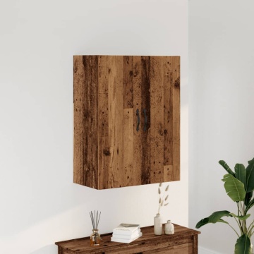 Dulap montat pe perete lemn vechi 69,5x34x90 cm lemn prelucrat - Img 1