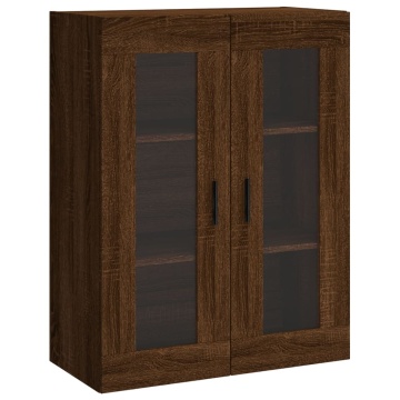 Dulap montat pe perete, stejar maro, 69,5x34x90 cm - Img 2