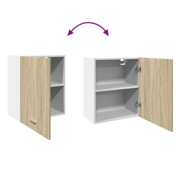 Dulap montat pe perete stejar sonoma 50x31x60 cm lemn prelucrat - Img 7