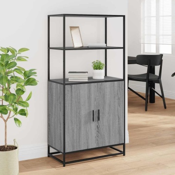 Dulap nalt gri Sonoma 68x35x139 cm lemn prelucrat - Img 3