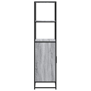 Dulap nalt gri Sonoma 68x35x139 cm lemn prelucrat - Img 8