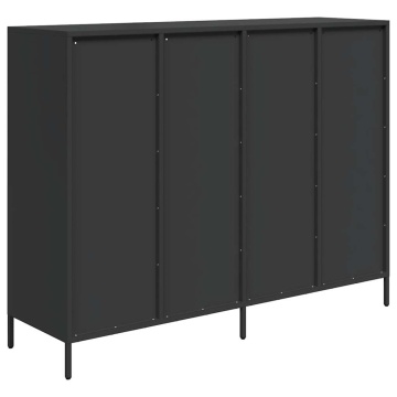 Dulap, negru, 135x39x103,5 cm, oțel laminat la rece - Img 6