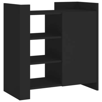 Dulap, negru, 73,5x35x75 cm, lemn prelucrat - Img 2