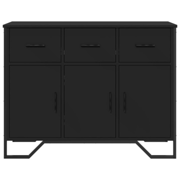 Dulap, negru, 97x32,5x74,5 cm, lemn prelucrat - Img 4