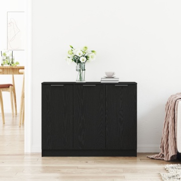Dulap negru din stejar 90,5x30x70 cm din lemn stratificat - Img 4