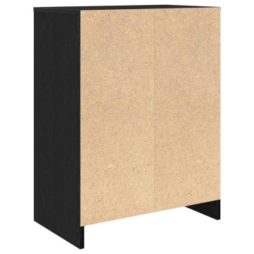 Dulap Pantofi Stejar Negru 57x34x76 cm Lemn prelucrat - Img 7