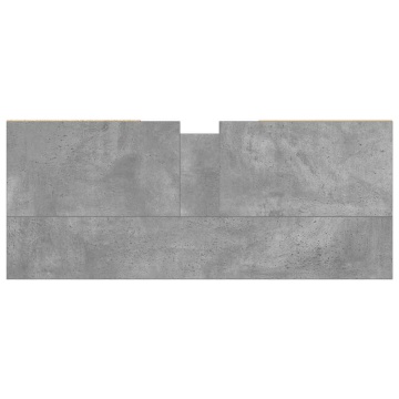Dulap pentru baie, gri beton, 80x33x60 cm, lemn compozit - Img 6