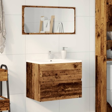 Dulap pentru baie, lemn vechi, 60x38,5x45 cm, lemn prelucrat - Img 3