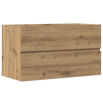 Dulap pentru baie stejar artizanal 80x38,5x45 cm lemn prelucrat - Img 2