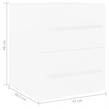 Dulap pentru chiuvetă, alb, 41x38,5x48 cm, PAL - Img 6