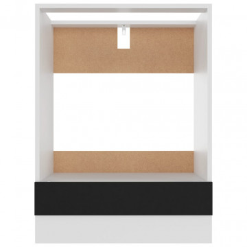 Dulap pentru cuptor, negru, 60 x 46 x 81,5 cm, PAL - Img 8
