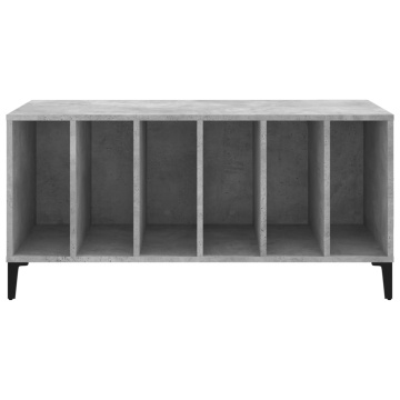 Dulap pentru discuri gri beton, 100x38x48 cm, lemn prelucrat - Img 8