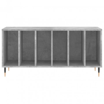 Dulap pentru discuri gri beton, 100x38x48 cm, lemn prelucrat - Img 4