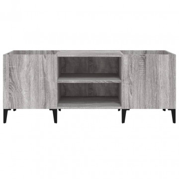 Dulap pentru discuri gri sonoma, 121x38x48 cm, lemn prelucrat - Img 8