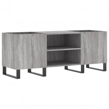 Dulap pentru discuri gri sonoma, 121x38x48 cm, lemn prelucrat - Img 2