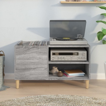 Dulap pentru discuri gri sonoma 84,5x38x48 cm lemn prelucrat - Img 3