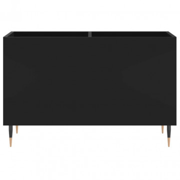 Dulap pentru discuri, negru, 74,5x38x48 cm, lemn prelucrat - Img 4