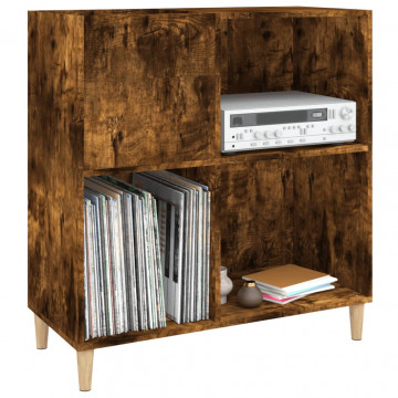 Dulap pentru discuri stejar fumuriu 84,5x38x89 cm lemn compozit - Img 4