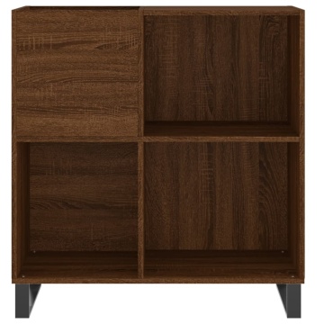 Dulap pentru discuri stejar maro 84,5x38x89 cm lemn compozit - Img 4