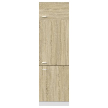 Dulap pentru frigider, stejar Sonoma, 60 x 57 x 207 cm, PAL - Img 8