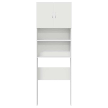 Dulap pentru mașină de spălat alb 64x24x190 cm lemn prelucrat - Img 8