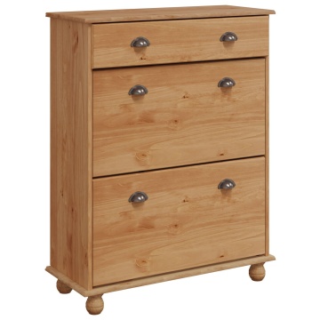 Dulap pentru pantofi ASKIM 85x35x108 cm din lemn masiv de pin - Img 2