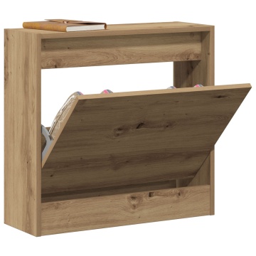 Dulap pentru pantofi Stejar Artisan 60x21x57 cm Lemn prelucrat - Img 3