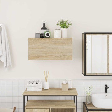 Dulap perete baie, stejar sonoma, 60x25x30 cm, lemn prelucrat - Img 3