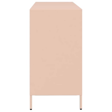Dulap, roz, 135x39x73,5 cm, oțel laminat la rece - Img 5