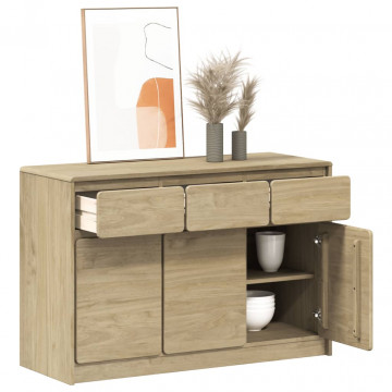 Dulap "SAUDA", stejar, 114x43x75,5 cm, lemn masiv de pin - Img 1