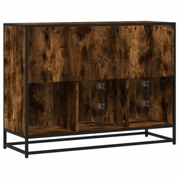 Dulap, stejar fumuriu, 100x35x76 cm, lemn compozit - Img 5