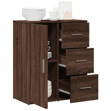 Dulap, stejar maro, 60x31x70 cm, lemn prelucrat - Img 4