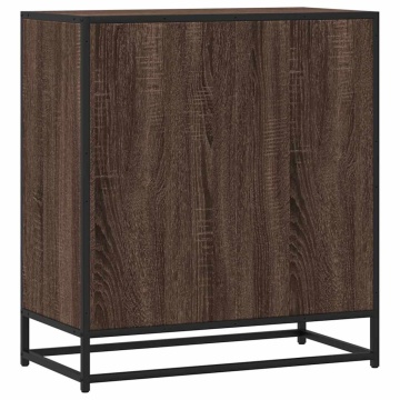 Dulap, stejar maro, 68x35x76 cm, lemn prelucrat și metal - Img 5