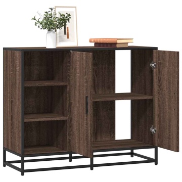 Dulap, stejar maro, 92x35x76 cm, lemn prelucrat - Img 1