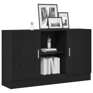 Dulap, stejar negru, 120x30,5x70 cm, lemn prelucrat - Img 3