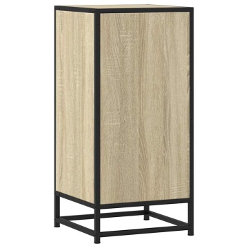 Dulap, stejar sonoma, 35,5x35x76 cm, lemn prelucrat și metal - Img 6