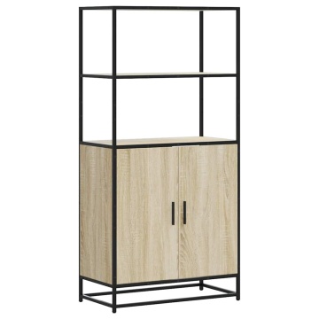 Dulap Stejar Sonoma 68x35x139 cm lemn și metal prelucrat - Img 2