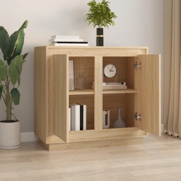 Dulap, stejar sonoma, 80x34x75 cm, lemn prelucrat - Img 3