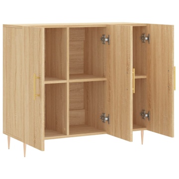 Dulap, stejar sonoma, 90x34x80 cm, lemn compozit - Img 8