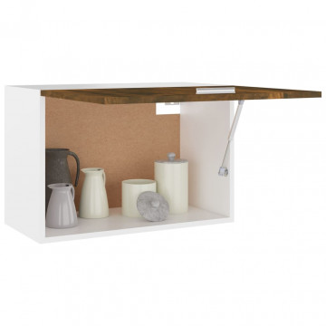 Dulap suspendat, stejar fumuriu, 60x31x40 cm, lemn prelucrat - Img 4