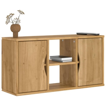 Dulap TV „ODDA” 79x24x40 cm din lemn masiv de pin - Img 1