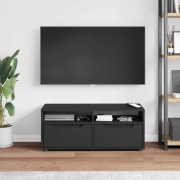 Dulap TV „VISNES” Negru 100x40x38 cm lemn prelucrat - Img 3